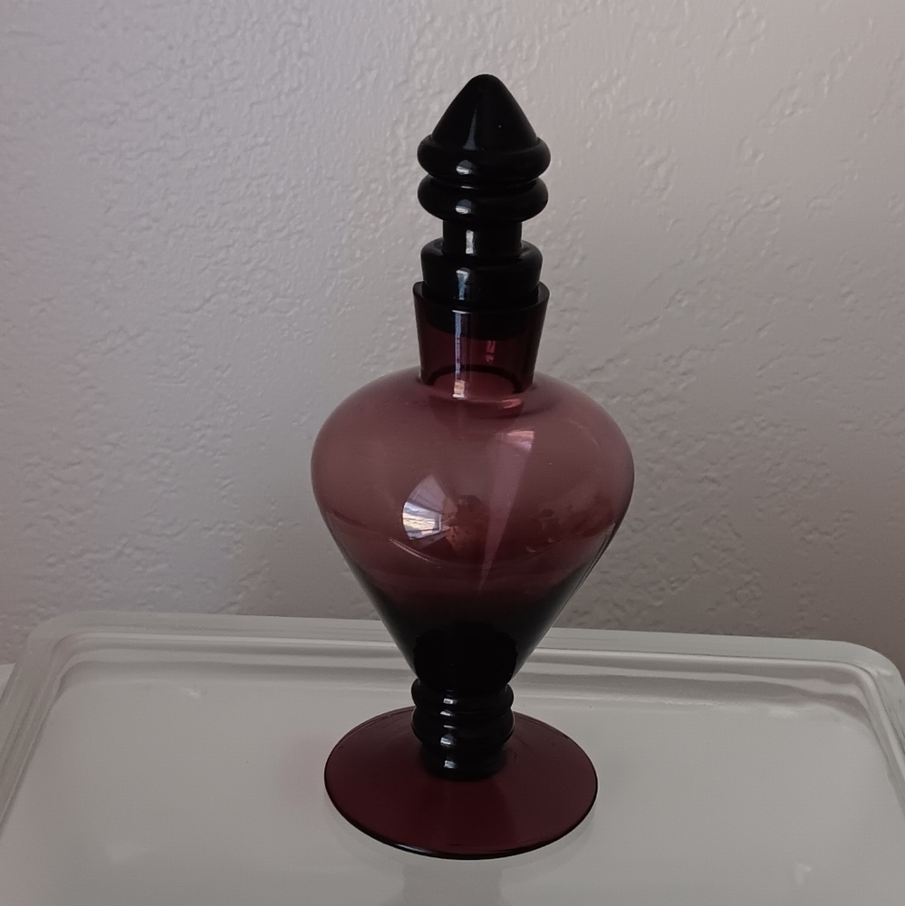 Amethyst Glass Perfume Bottle